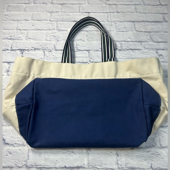 Cinda B Nautical Beige and Blue Anchor Tote Bag. Made in the USA. NWT! - Picture 4 of 10